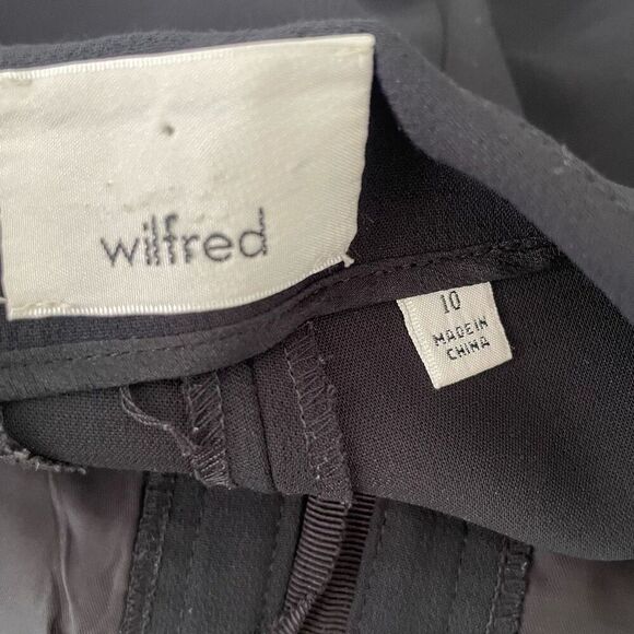 Aritzia Wilfred Nolay Wide Leg Crop Pant Size 10 in Black - Picture 4 of 7